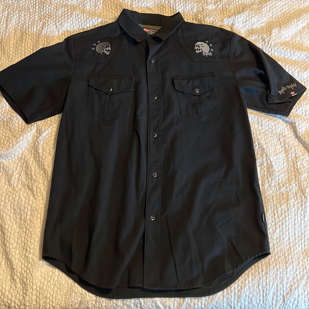 Button Down Split Shirt